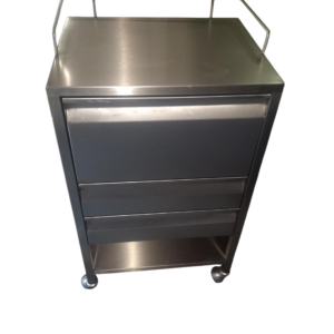 MESA PASTEUR CON CAJONES ACERO INOXIDABLE