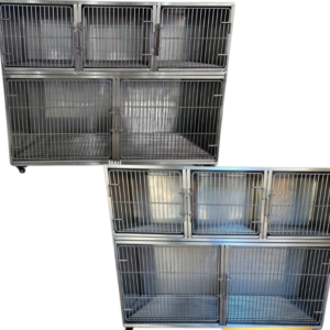 JAULA CANINA DE 5 MODULOS ACERO INOXIDABLE