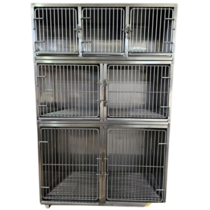 JAULA CANINA DE 7 MODULOS ACERO INOXIDABLE