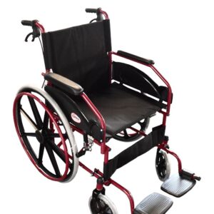 SILLA DE RUEDAS ESMALTADA TIPO ESCRITORIO CON RECOGEPIERNAS CON RUEDA MAG/SP7005