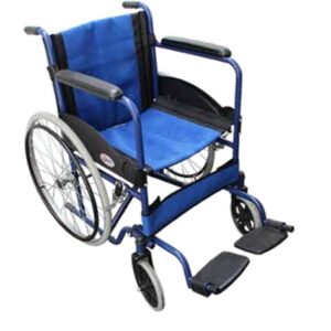 SILLA DE RUEDAS CON ASIENTO BICOLOR ACOJINADA CON RECOGEPIERNA SP7000